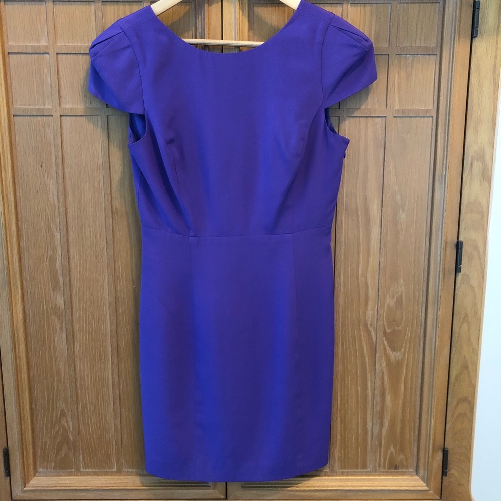 Tibi Purple Cap Sleeve Cocktail Dress Sz 4 - Picture 2 of 8